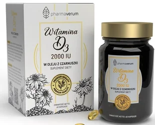 PHARMAVERUM Pharmaverum Witamina D3 2000 w oleju z czarnuszki PHA5014 - Suplementy naturalne - miniaturka - grafika 1