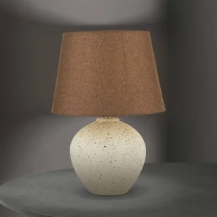 ORION Lampa stołowa Masai, kremowy/brązowy, wysokość 46,5 cm, ceramika/len - Lampy stojące - miniaturka - grafika 1