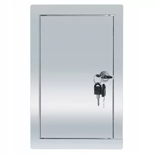 DRZWICZKI REWIZYJNE METALOWE ZAMEK 15x20 - Akcesoria do wentylacji i klimatyzacji - miniaturka - grafika 1