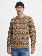 Swetry męskie - Blend Sweter 20715873 Brązowy Regular Fit - miniaturka - grafika 1