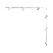 Lampy sufitowe - Biała listwa szynoprzewód kształt L ze spotami 1mx1m ZM 3042 - miniaturka - grafika 1