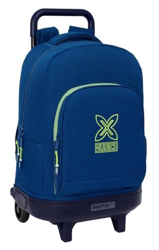 Safta MUNICH NORTH - Duży plecak na kółkach, kompaktowy, zdejmowany, idealny dla dzieci w różnym wieku, wygodny i wszechstronny, jakość i wytrzymałość, 33 x 22 x 45 cm, Granatowy, M, Casual