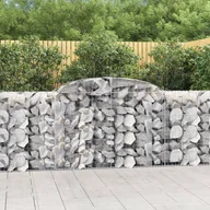 Ogrodzenia - vidaXL Łukowaty kosz gabionowy, 300x50x100/120cm, galwanizowane żelazo - miniaturka - grafika 1