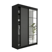 Szafy - SZAFA PRZESUWNA FARO - 138x205x59 - Czarny i Grafitowy - miniaturka - grafika 1