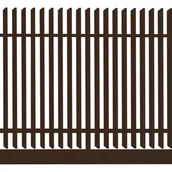 Ogrodzenia - Polbram Brama przesuwna Negros 4x1,5 m lewa automat brązowa - miniaturka - grafika 1