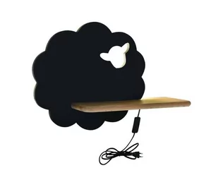Candellux Lampa kinkiet półeczka 5W LED 4000K IQ Kids Sheep czarny 21-85122 21-85122 - Lampy ścienne - miniaturka - grafika 1