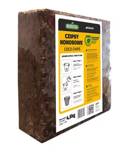 COCO chipsy kokosowe brykiet 4,5 kg 50l Biovita - Ziemia ogrodowa - miniaturka - grafika 1