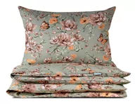 Pościel dla dzieci - Pościel dziecięca 100x160 Królowa Magnolia na zieleni z plecaczkiem - miniaturka - grafika 1