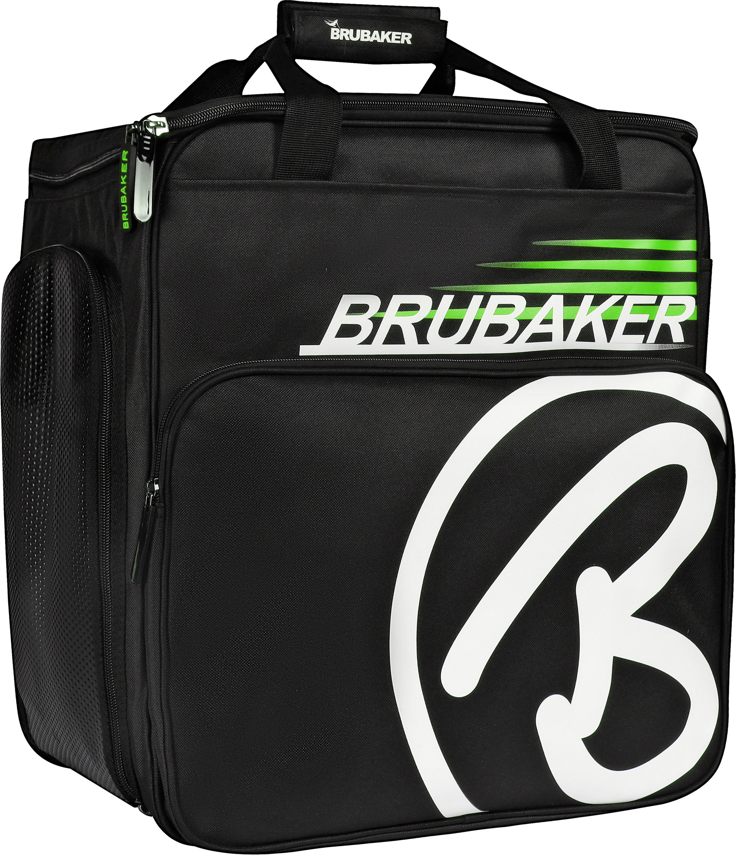 BRUBAKER Super Champion Torba na buty narciarskie Torba na kask Plecak na buty narciarskie Czarny Zielony