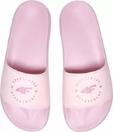 Klapki i japonki damskie - ﻿Klapki basenowe damskie 4F MM00FFLIF044A różowe - miniaturka - grafika 1