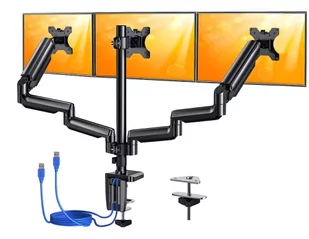 Uchwyt na trzy monitory ze sprężyną gazową HDWR SolidHand-SG03 - Uchwyty do monitorów - miniaturka - grafika 1