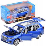 Samochody i pojazdy dla dzieci - Auto metalowe Suv BMW X7 niebieskie 1:32 autko samochodzik metalowy - miniaturka - grafika 1