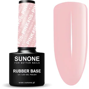 Sunone Rubber Baza kauczukowa Hybryda 5g Pink 05 - Lakiery hybrydowe - miniaturka - grafika 1