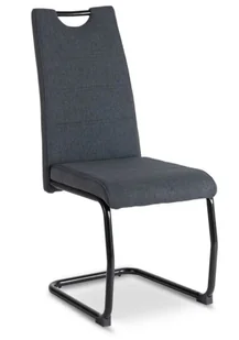 Ciemnoszare krzesło na czarnych plozach - Fruno 4X - Krzesła Ciemnoszare krzesło na czarnych plozach - Fruno 4X - Krzesła - miniaturka - grafika 1