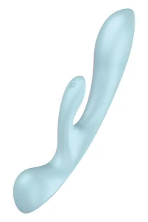 Wibratory i masażery - Satisfyer Triple Oh Light Blue - grafika 1