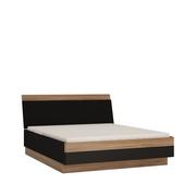 Łóżka - Łóżko 160 x 200 MOAL02 Monaco Meble Wójcik Dąb Stirling, Czarny - miniaturka - grafika 1