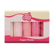 Dodatki do ciast w proszku - Masy cukrowe RÓŻOWE FunCakes, zestaw 5 x 100 g - miniaturka - grafika 1