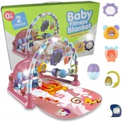 Maty edukacyjne - DUŻA MATA EDUKACYJNA Z PIANINKIEM Interaktywna Dla Maluszka Zabawki PREZENT - miniaturka - grafika 1