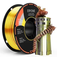 Filamenty i akcesoria do drukarek 3D - ERYONE Triple-Color Silk PLA Filament for 3D Printers 1 75mm Accuracy /- 0 03 mm 1kg 2 2LBS /Spool - Gold Silver Cop - miniaturka - grafika 1