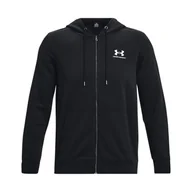 Bluzy sportowe męskie - Bluza fitness męska Under Armour Essential Fleece Full Zip Hood - miniaturka - grafika 1