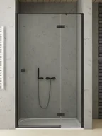 Ścianki i drzwi prysznicowe - Czarne drzwi prysznicowe uchylne 130 cm prawe EXK-4909 Reflexa Black New Trendy - miniaturka - grafika 1