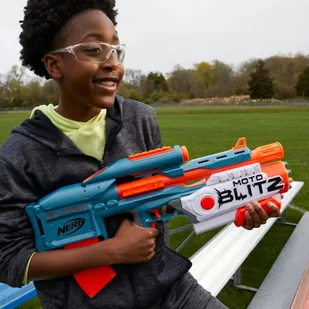 NERF Blaster Moto Blitz 2.0 Wyrzutnia strzałek automat + 22 strzałki - Zabawki militarne - miniaturka - grafika 6