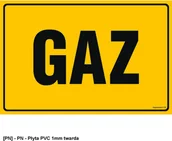 Tablice BHP - TD Systems JD015 - Gaz 300x225 - miniaturka - grafika 1