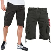Odzież taktyczna i umundurowanie - Spodenki Alpha Industries Jet Short 191200 136 - Greyblack  30 - miniaturka - grafika 1