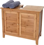 Szafki łazienkowe - Szafka podumywalkowa HWC-B18, szafka łazienkowa, bambus ~ 60x67x30cm - miniaturka - grafika 1