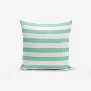 Poszewki na poduszki - Poszewka na poduszkę z domieszką bawełny Minimalist Cushion Covers Su Green Striped Modern, 45x45 cm - miniaturka - grafika 1