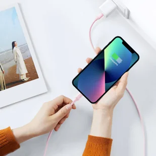 Ugreen kabel do szybkiego ładowania USB Typ C - Lightning (certyfikat MFI) chip C94 Power Delivery 1m różowy (60625 US387) - Kable USB - miniaturka - grafika 4