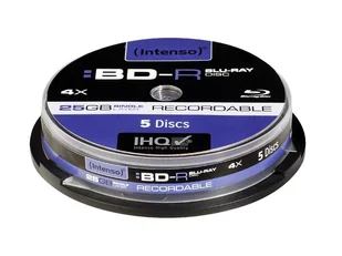 Intenso BD-R | BLU-RAY | [ Szpula 5 | 25GB | 4x ] (4034303011810) - Nośniki danych - miniaturka - grafika 1