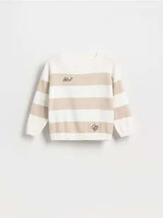 Reserved - Bawełniany sweter - złamana biel - Bluzy i sweterki niemowlęce - miniaturka - grafika 1
