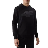 Bluzy sportowe męskie - Bluza 4F WSS24TSWSM095020S - czarna - miniaturka - grafika 1