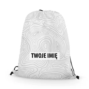 WORKO-PLECAK SPORTOWY z Twoim imieniem Cienkie linie 179 - Plecaki worki - miniaturka - grafika 1