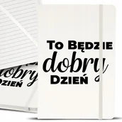 Notesy i bloczki - Notes Notatnik Bujo A5 Biały DOBRY DZIEŃ Modne Wz - miniaturka - grafika 1