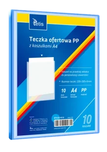 Teczka ofertowa A4 PP + 10 koszulek niebieska - Tetis - Teczki i skoroszyty - miniaturka - grafika 1