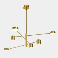 Lampy sufitowe - Italux Złota Lampa Wisząca Remdal PND-16374-6-COP-GD-3K - miniaturka - grafika 1