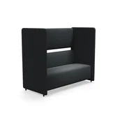 Inne meble biurowe - Sofa CLEAR SOUND, 3-osobowa, tkanina Pod CS, antracyt - miniaturka - grafika 1