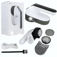 Golarki do ubrań - Golarka do ubrań swetrów tapicerki BIAŁĄ MOCNA PROFESJONALNA 6 NOŻY LCD 2w1 - miniaturka - grafika 1