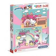 Puzzle - Clementoni Puzzle 2x20 Super Kolor Hello Kitty - - miniaturka - grafika 1