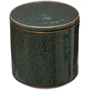 5five Simply Smart Pojemnik na waciki GREEN HARMONY 10 cm ceramika zielony 174593 - Pojemniki łazienkowe - miniaturka - grafika 1