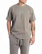 Koszulki męskie - Replay Męski T-shirt M6340, 210 Stonehenge Grey, L - miniaturka - grafika 1