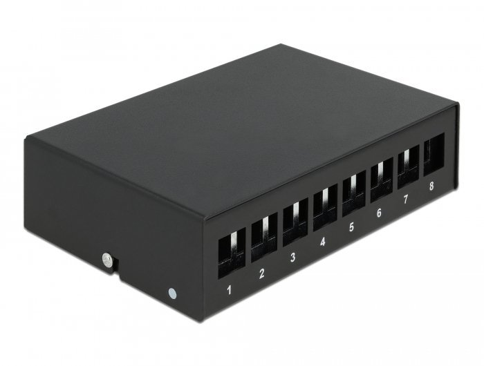 Delock Keystone Patchpanel 8 Port czarny 43413