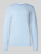 Swetry męskie - Sweter z dzianiny z prążkowanymi wykończeniami - miniaturka - grafika 1