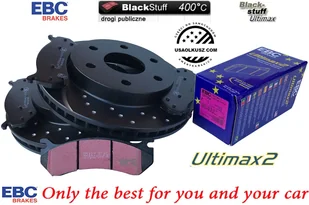 Przednie klocki Ultimax2 + NAWIERCANE NACINANE tarcze hamulcowe EBC seria GD Chevrolet Tahoe 2000-2006 - Tarcze hamulcowe - miniaturka - grafika 1