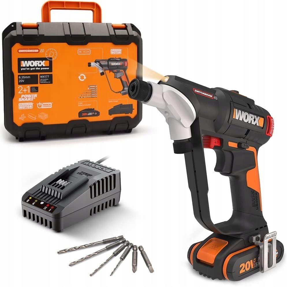 Worx Wiertarko-wkrętarka NITRO WX177 20 V 1 x akumulator 2 Ah