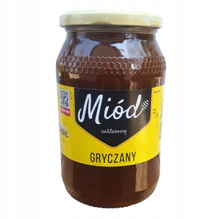 Miód Gryczany Pasieki Mnich 1250 gram 0,9L źródło żelaza poprawia krążenie - Miód - miniaturka - grafika 1