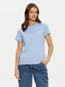 Koszulki i topy damskie - Guess Jeans T-Shirt W4YI10 J1314 Niebieski Regular Fit - miniaturka - grafika 1