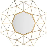 Lustra - Beliani Lustro ścienne złote 69 x 80 cm GAILLAC - miniaturka - grafika 1